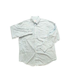 Brooks Brothers plaid men's Large supima cotton button up with chest pocket